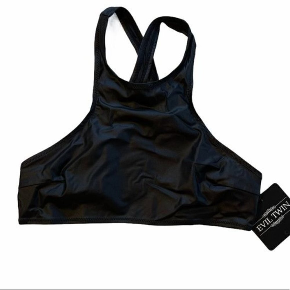 NWT Evil Twin Black Swim Top